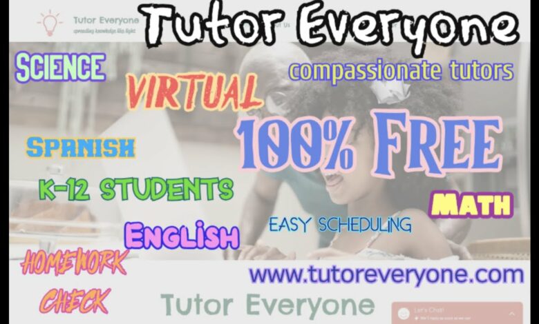 Tutoring for K-12 students