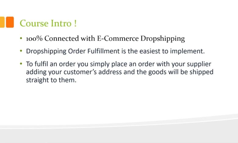 Dropshipping order fulfillment