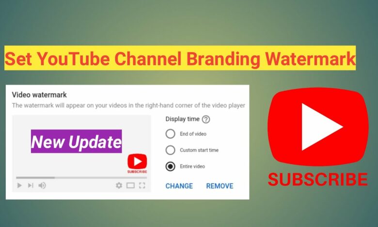 YouTube channel branding