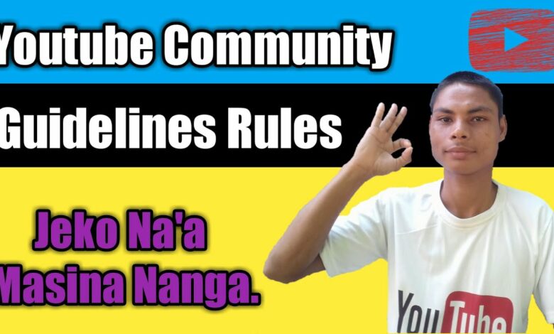 YouTube community guidelines