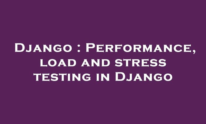 Load and stress testing